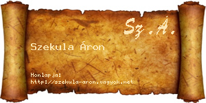 Szekula Áron névjegykártya